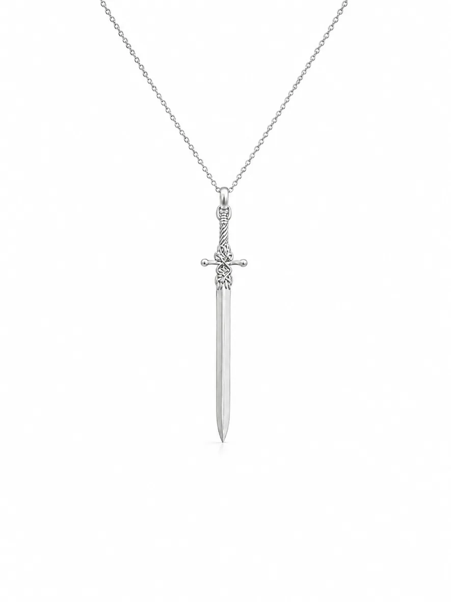 KNIGHT'S SWORD PENDANT - کاین نقره ۹۲۵